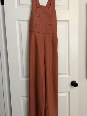 Sezane pink overalls